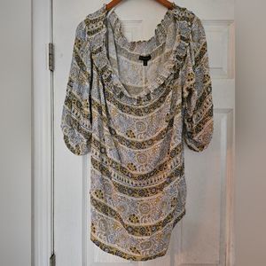 New Lane Bryant Women's Paisley Off The Shoulder Blouse Size 26/28